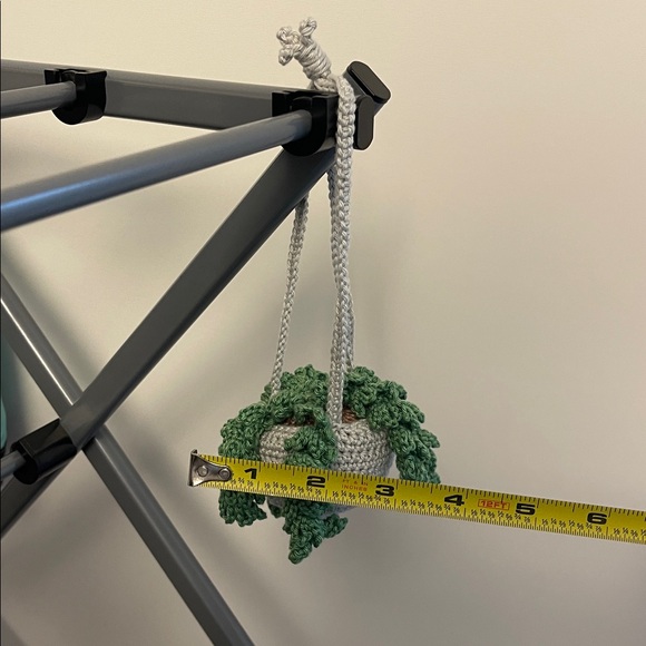 Handcrafted Crochet Hanging Plant Fern Decor Home Car Desk Accessory - Picture 8 of 8